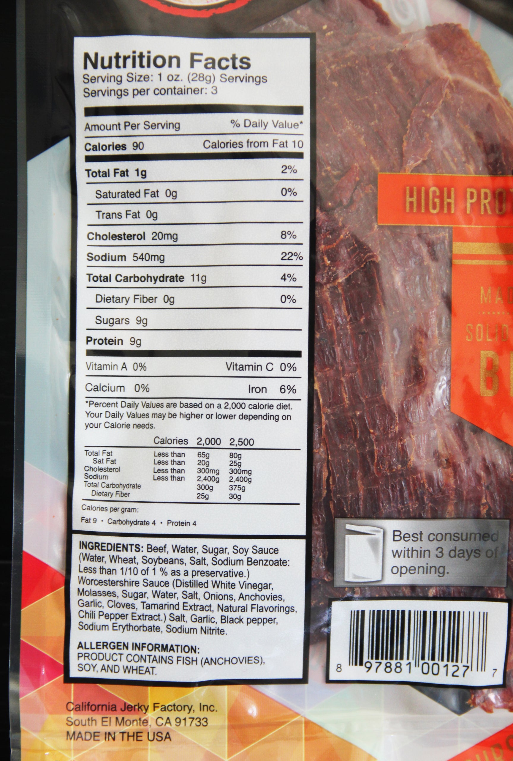 Crispy Beef Jerky Teriyaki California Jerky Factory